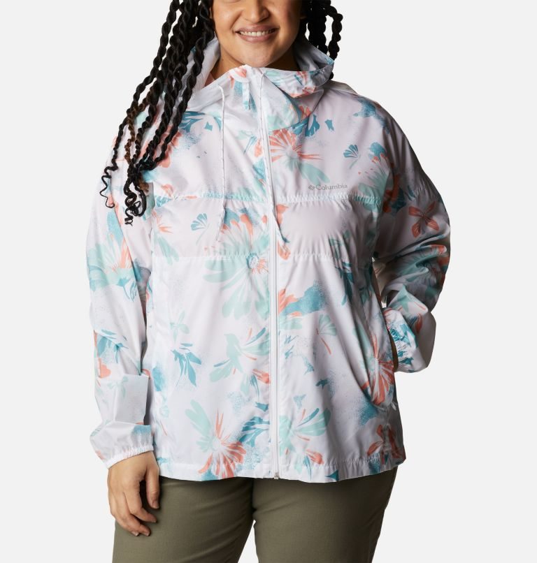 Columbia Flash Challenger Novelty Windbreaker Jakke Dame Blomster | Plus Size 71504U